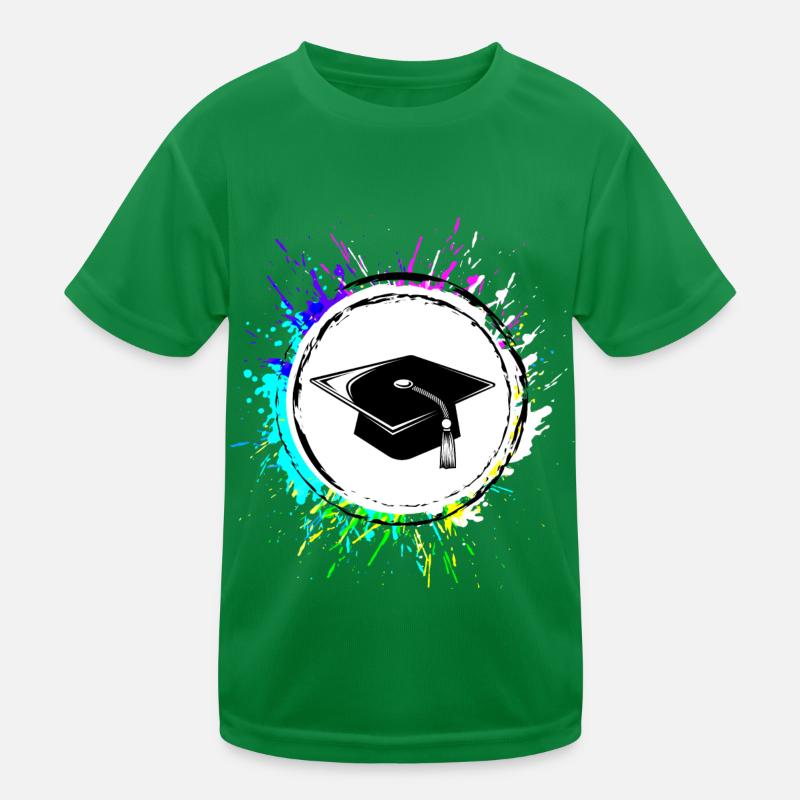Student Abschluss Abitur Bunt Kinder Funktions-T-Shirt