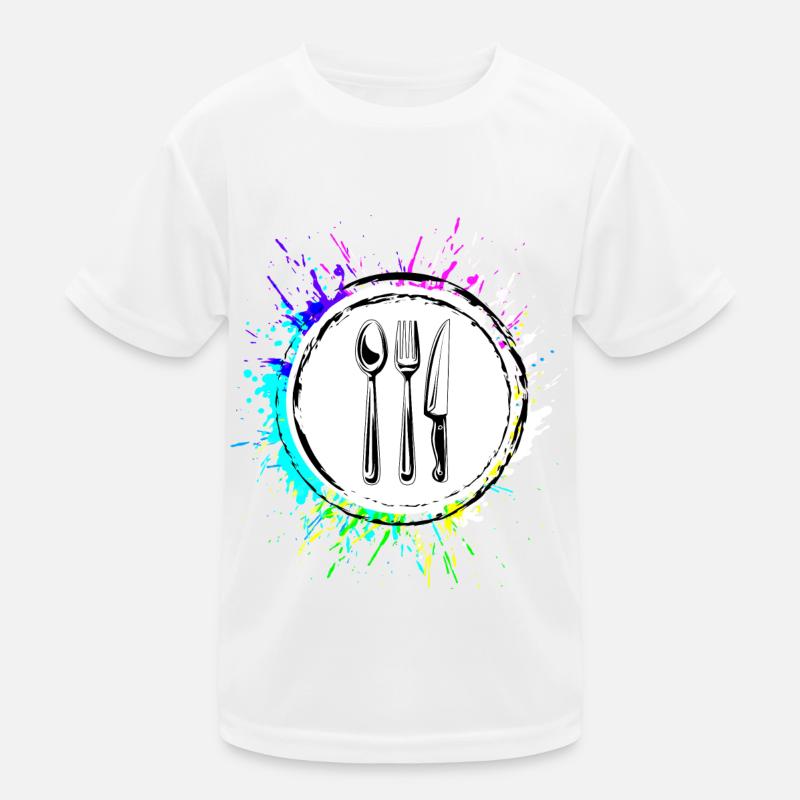 Fork Cutlery Colorful Cooking Kids Functional T-Shirt