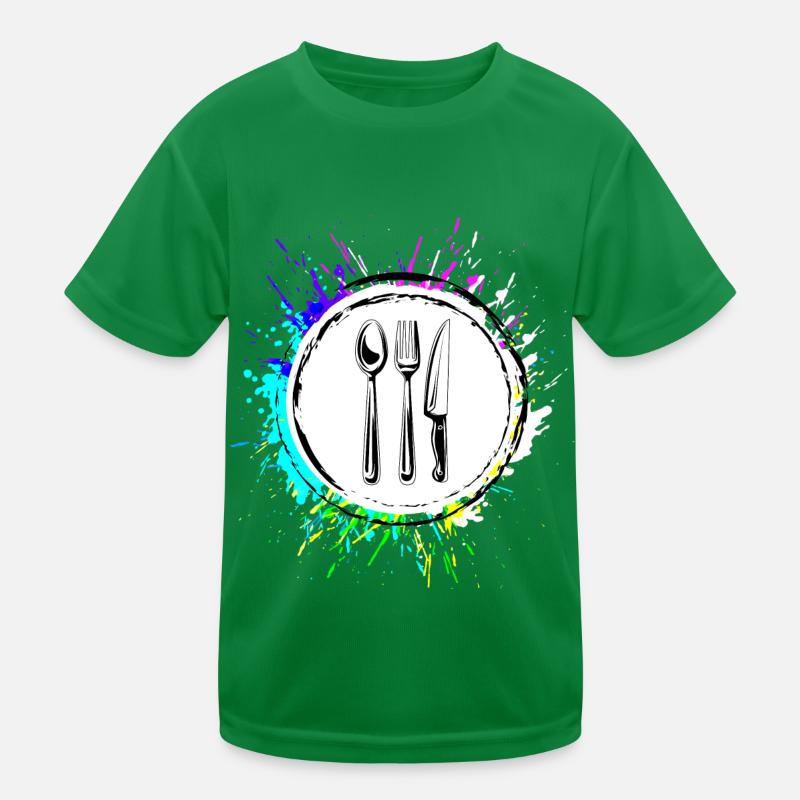 Fourchette Couverts Coloré Cuisson T-shirt sport Enfant
