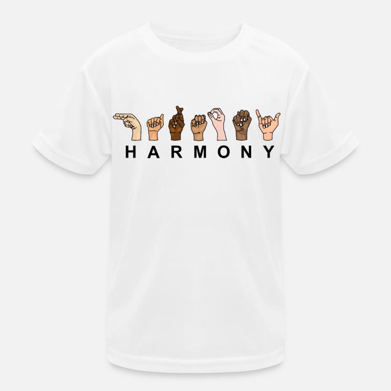Harmony in Zeichensprache Kinder Funktions-T-Shirt