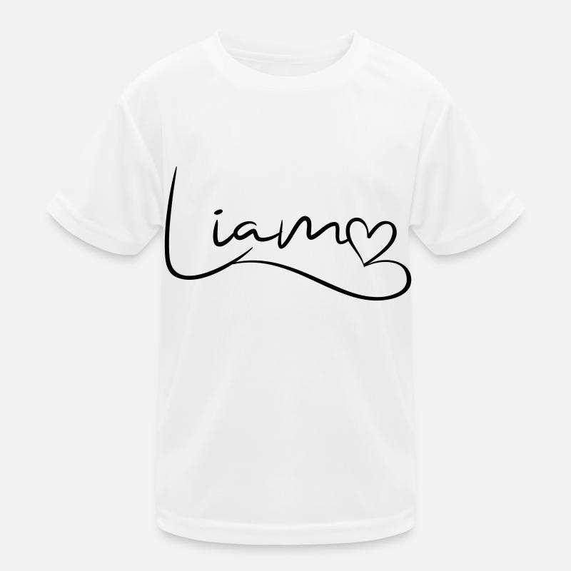 Liam Nom Prénom Coeur Décor T-shirt sport Enfant