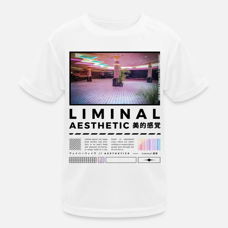 Liminal Spaces Retro 80s & 90s Backrooms Vaporwave Kinder Funktions-T-Shirt