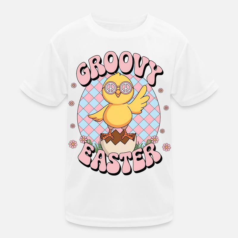 Groovy Easter Kinder Funktions-T-Shirt