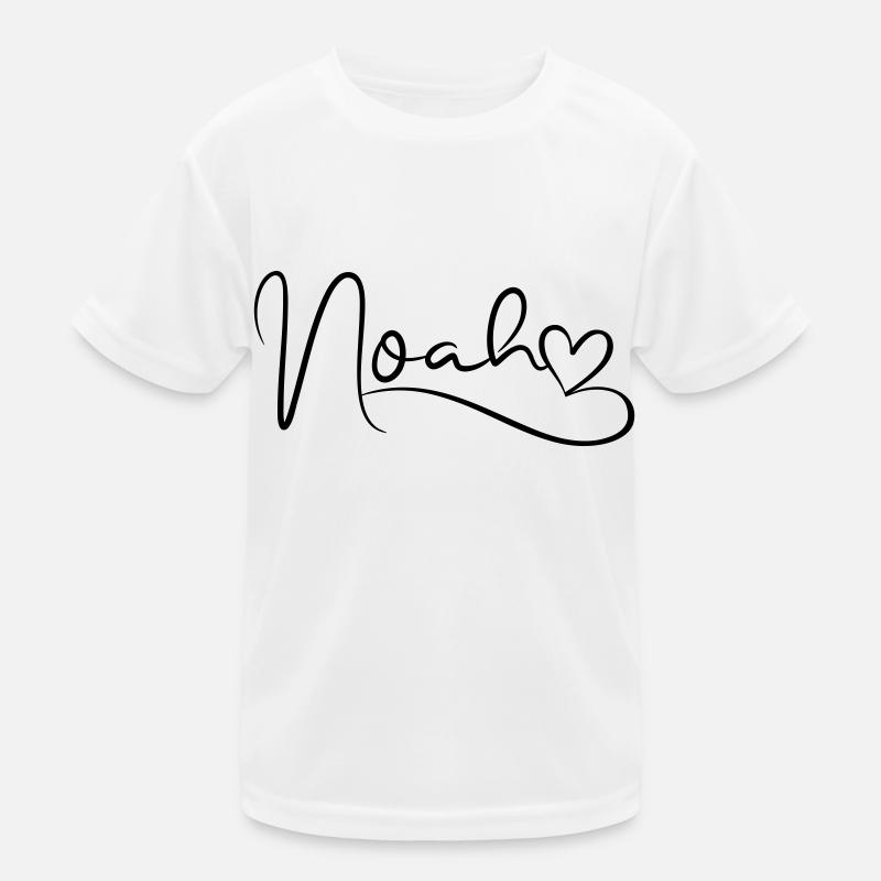 Noah Name First Name Heart Decor Kids Functional T-Shirt