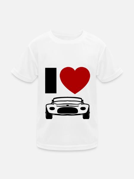 Car love - Kids Functional T-Shirt - white - Front