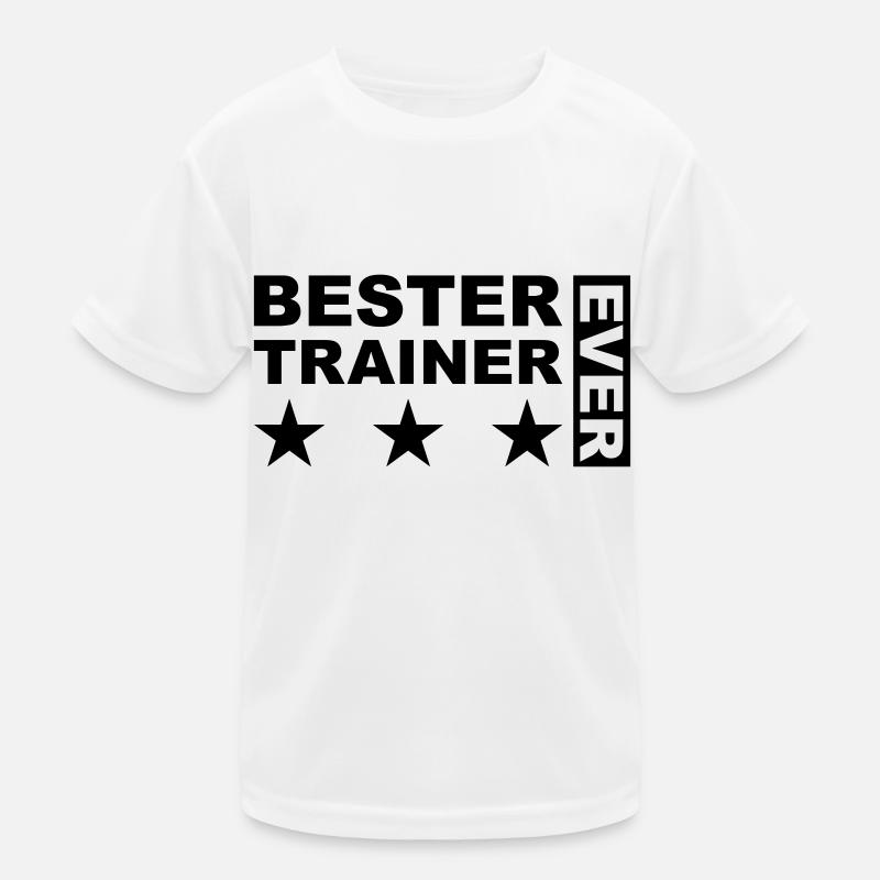 Bester Trainer - Kinder Funktions-T-Shirt - Weiß