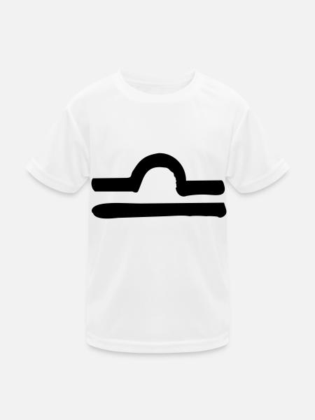 libra zodiac - Kinder Funktions-T-Shirt - Weiß - Vorne