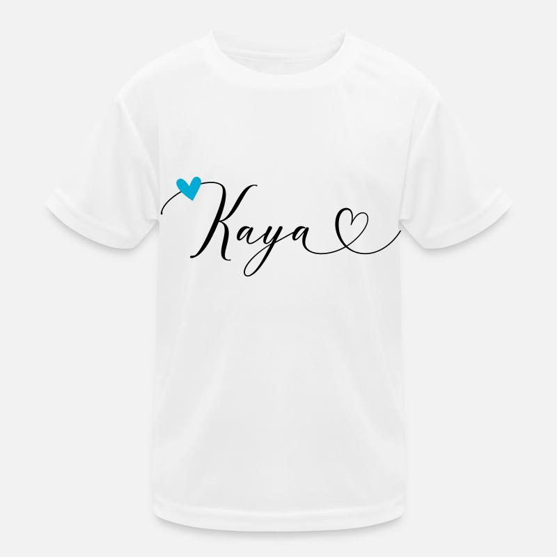 Kaya Nom Prénom Calligraphie Coeur T-shirt sport Enfant