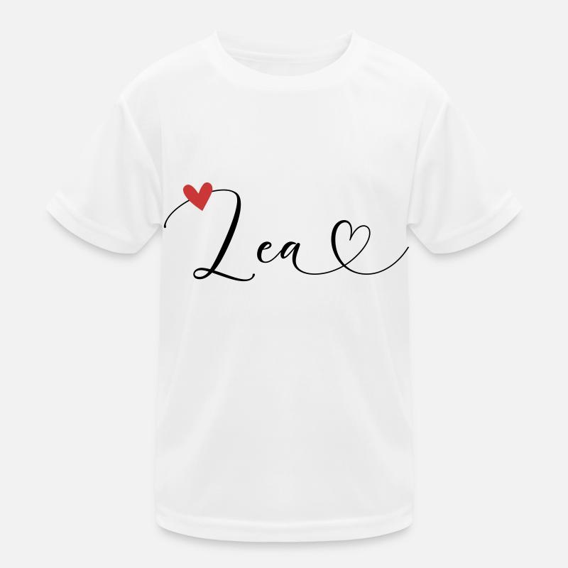 Lea Name Vorname Kalligrafieherz Kinder Funktions-T-Shirt