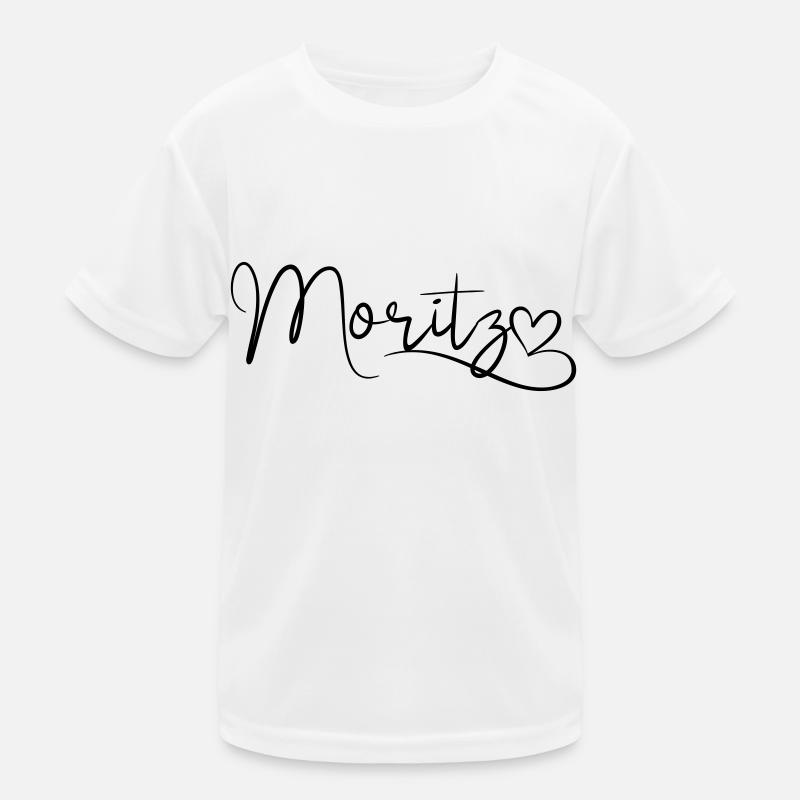 Moritz Name Vorname Herzdekor Kinder Funktions-T-Shirt