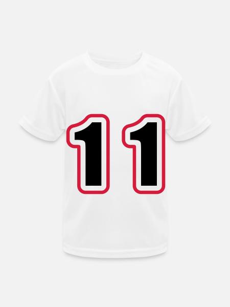 11 Zahl College - Kinder Funktions-T-Shirt - Weiß