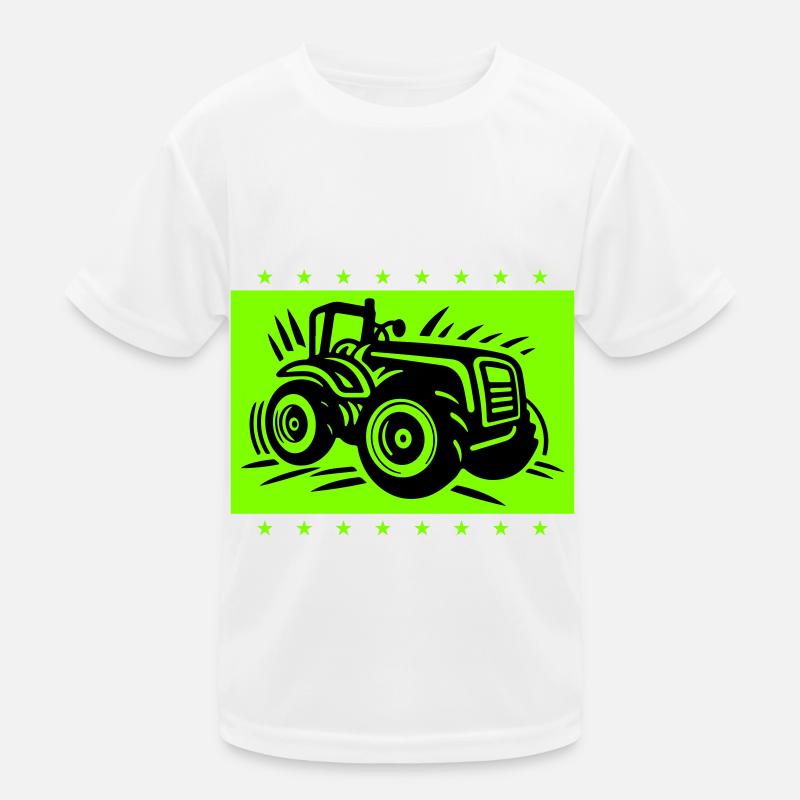 Tractor Farmer Farmer Icon Kids Functional T-Shirt