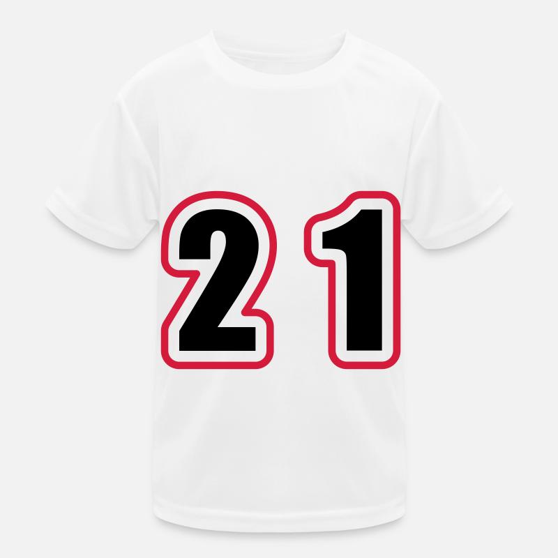 21 Number College Kids Functional T-Shirt