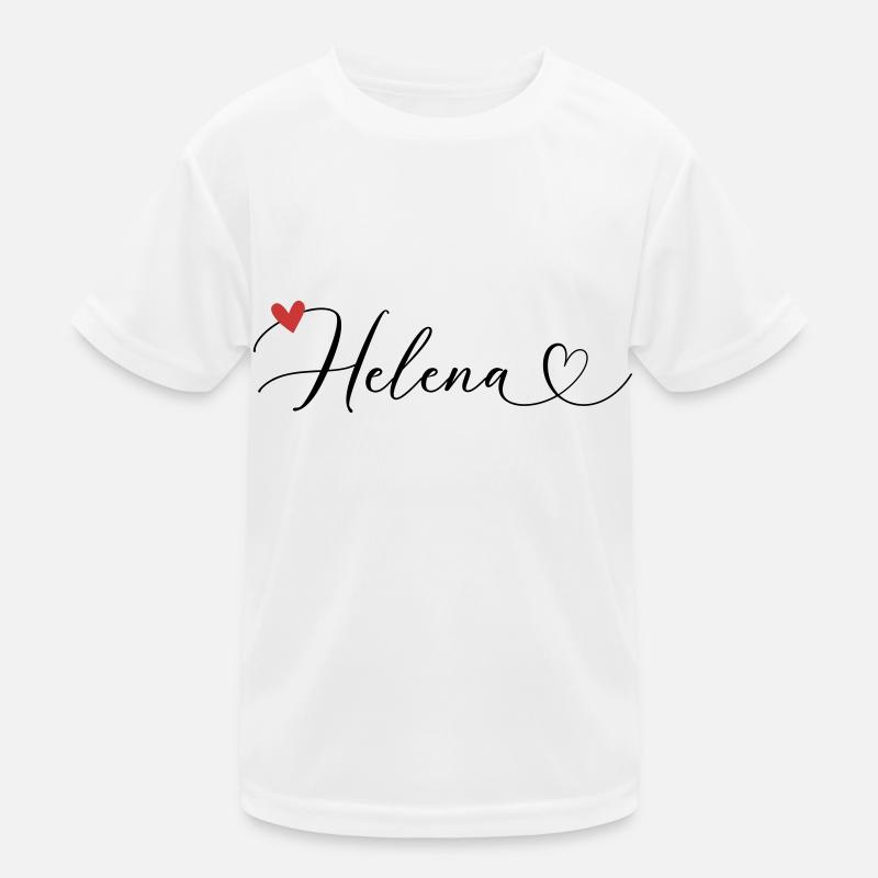 Helena Nom Prénom Calligraphie coeur T-shirt sport Enfant