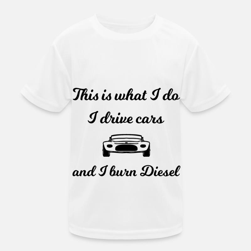 Autos und Diesel Kinder Funktions-T-Shirt