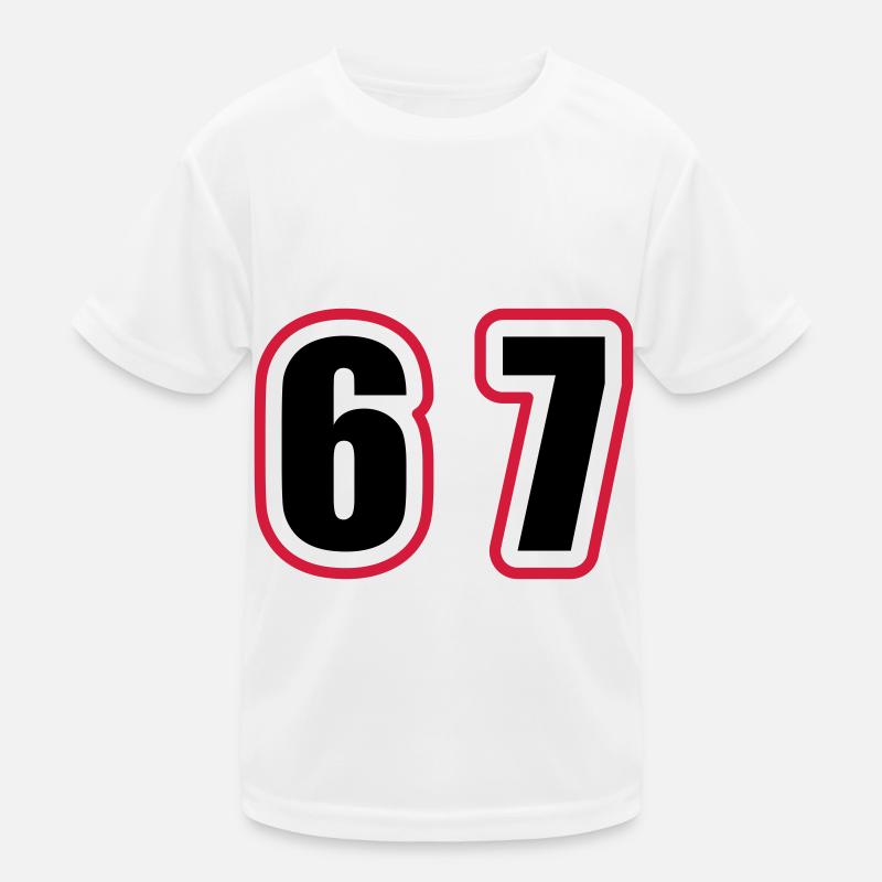 67 Number College Kids Functional T-Shirt