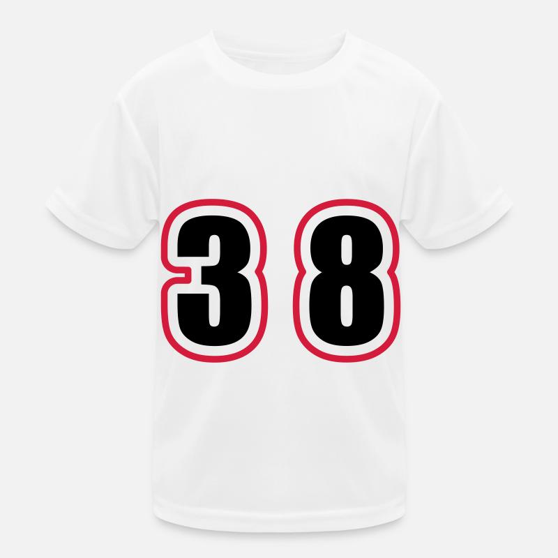 38 Number College Kids Functional T-Shirt