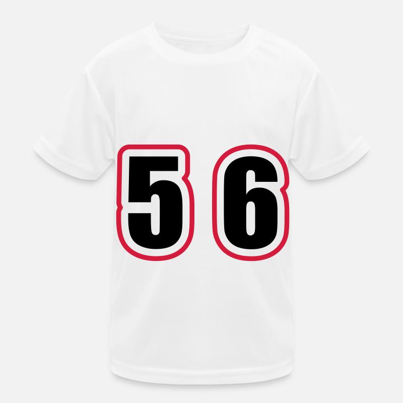 56 Number College Kids Functional T-Shirt
