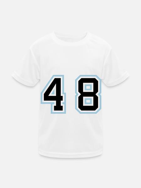 48 Zahl symbol - Kinder Funktions-T-Shirt - Weiß - Vorne