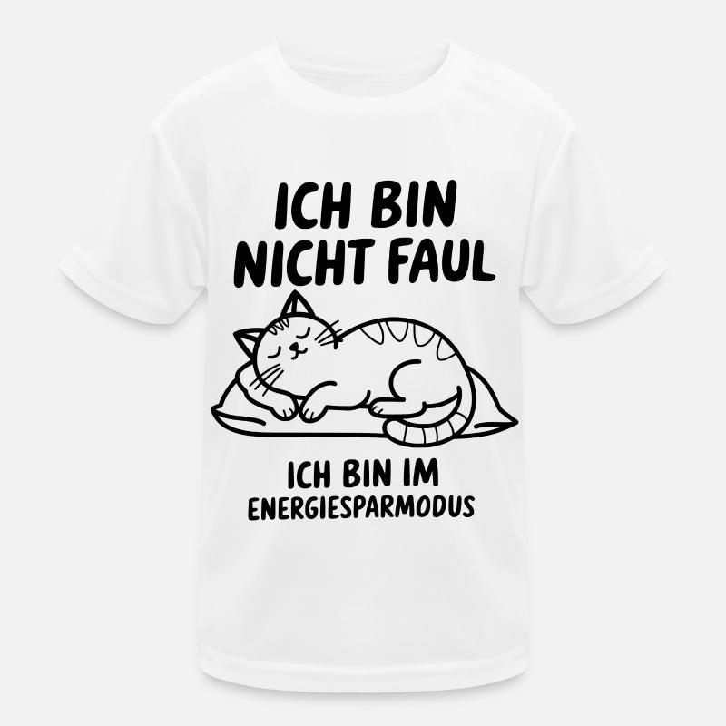 Energy saving mode cats Kids Functional T-Shirt