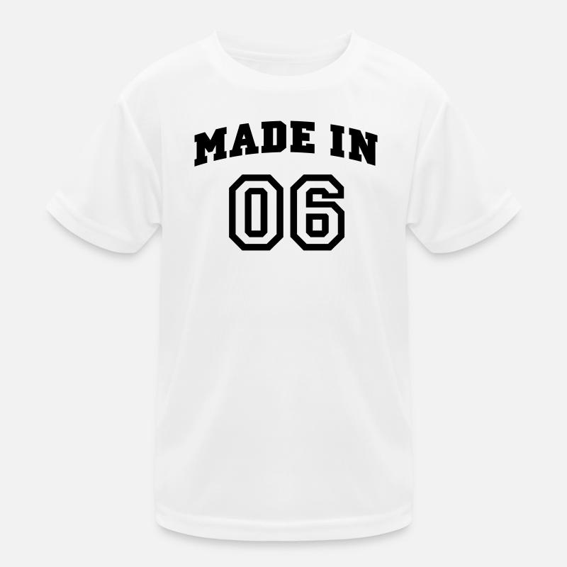 mp_madein06a - Kinder Funktions-T-Shirt - Weiß