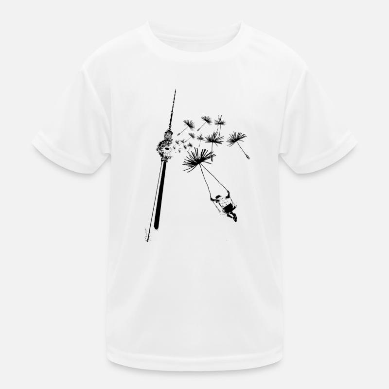 Pusteblume Fernsehturm Kinder Funktions-T-Shirt