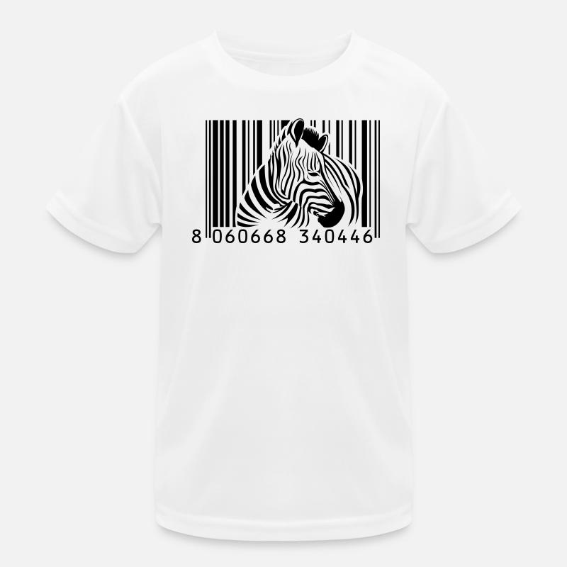 Barcode Zebra Kinder Funktions-T-Shirt