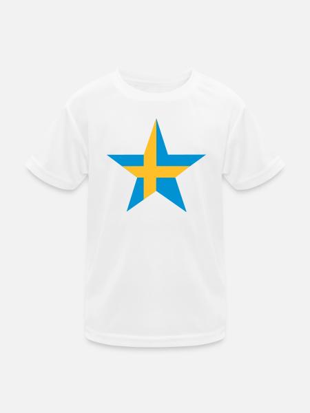Swedish star - Kids Functional T-Shirt - white - Front