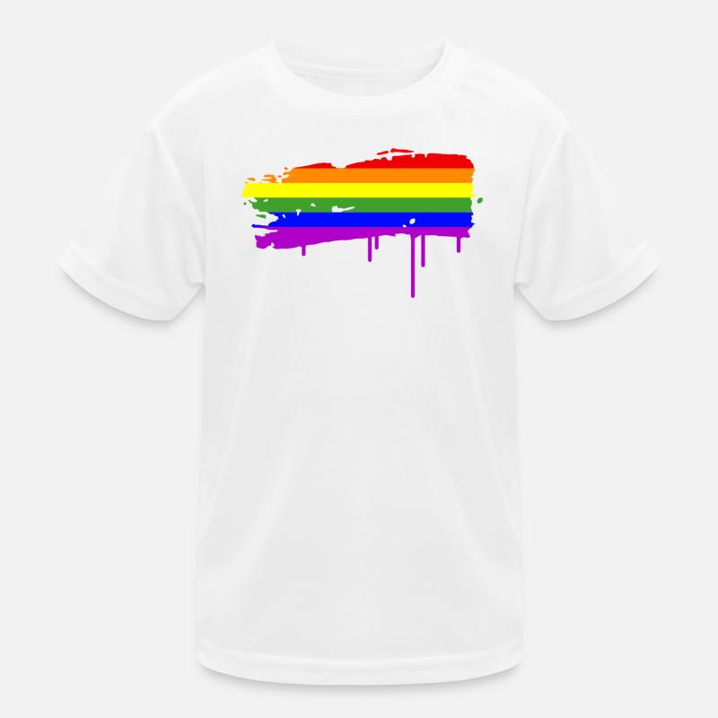 Rainbow Flag Graffiti Kids Functional T-Shirt