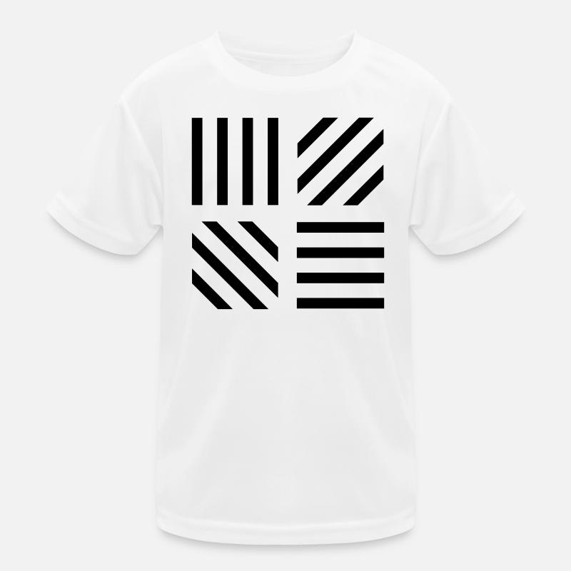 graphic stripe pattern Kids Functional T-Shirt