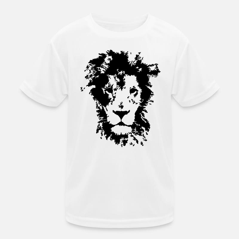 Löwe - Kinder Funktions-T-Shirt - Weiß