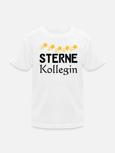 Sterne Kollegin Geschenk - Kinder Funktions-T-Shirt - Weiß - Vorne