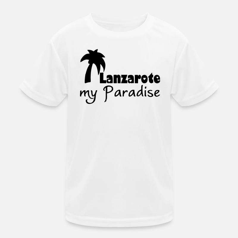 Lanzarote Paradise Urlaub Geschenk - Kinder Funktions-T-Shirt - Weiß