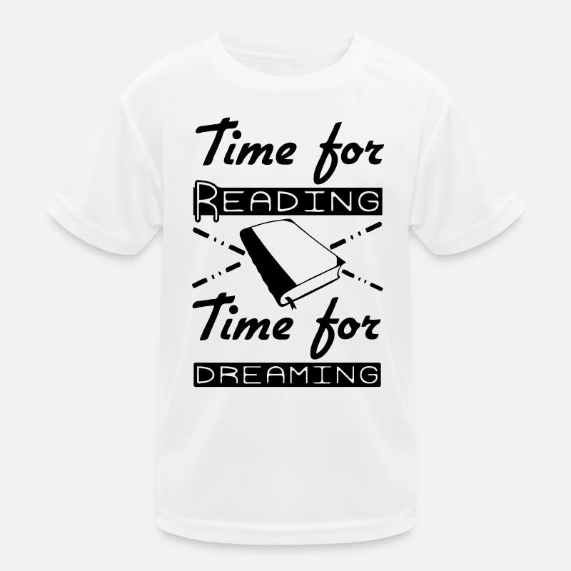 Time for Reading & Dreaming - Kids Functional T-Shirt - white