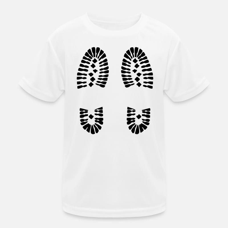 Footprints (V) Kinder Funktions-T-Shirt