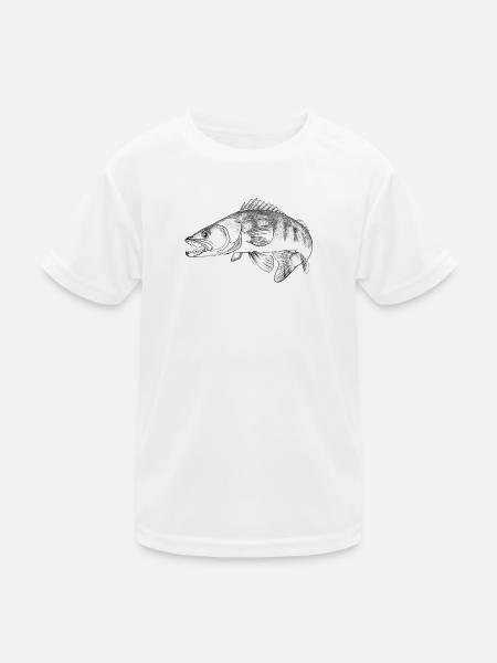pike-perch - T-shirt sport Enfant - blanc - Devant
