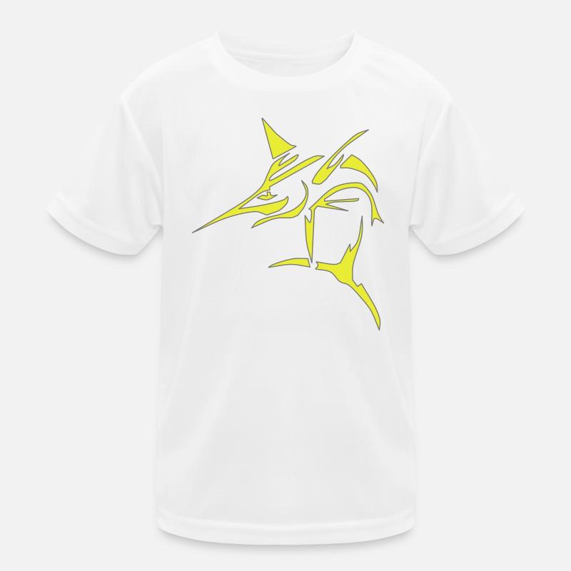 Schwertfisch, Marlin, - Kinder Funktions-T-Shirt - Weiß