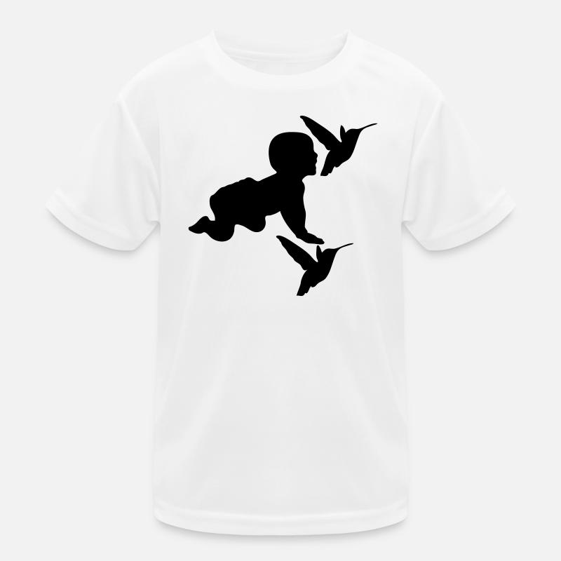 Baby Birds Vögel Kind Geburt Eltern Geschenk - Kinder Funktions-T-Shirt - Weiß
