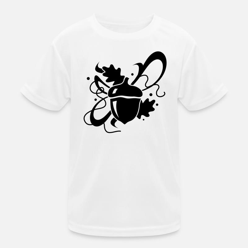 Eichel mit Eichenblätter Kinder Funktions-T-Shirt