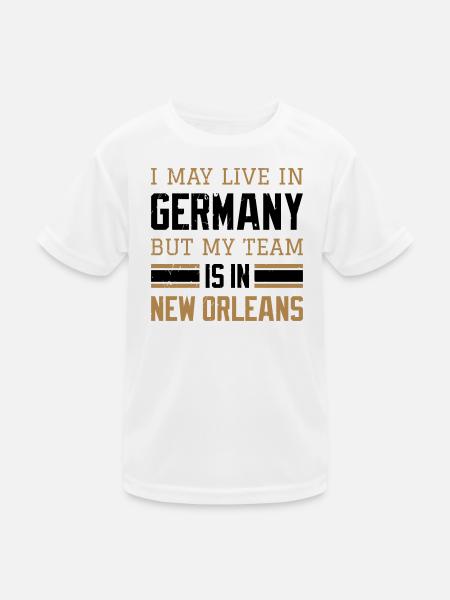 New Orleans - Kinder Funktions-T-Shirt - Weiß - Vorne