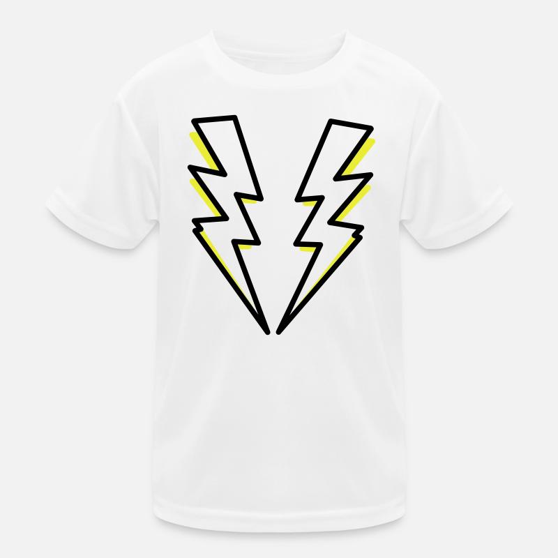 Foudre, flash, flash, - T-shirt sport Enfant - blanc