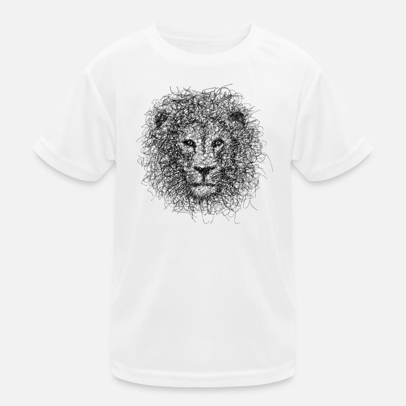 Lion Gribouillage T-shirt sport Enfant