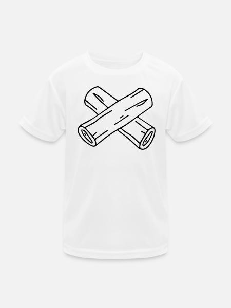 Achtung Vollpfosten - Kinder Funktions-T-Shirt - Weiß - Vorne