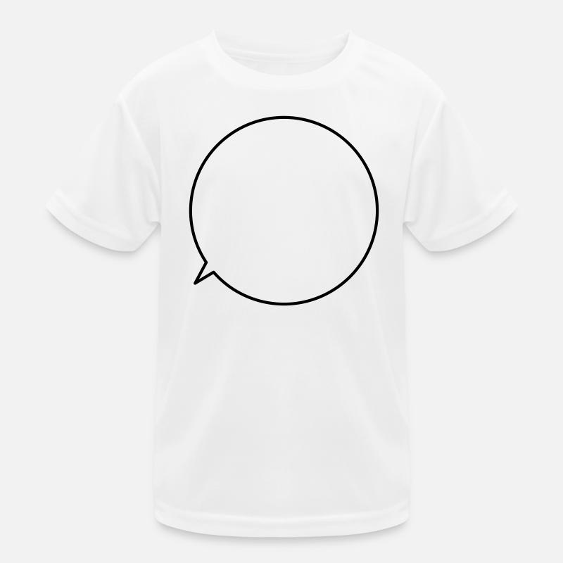 Speech bubble request text customizable Kids Functional T-Shirt