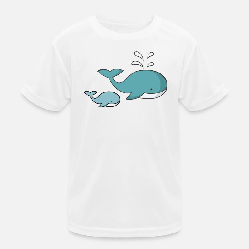whale - Kids Functional T-Shirt - white