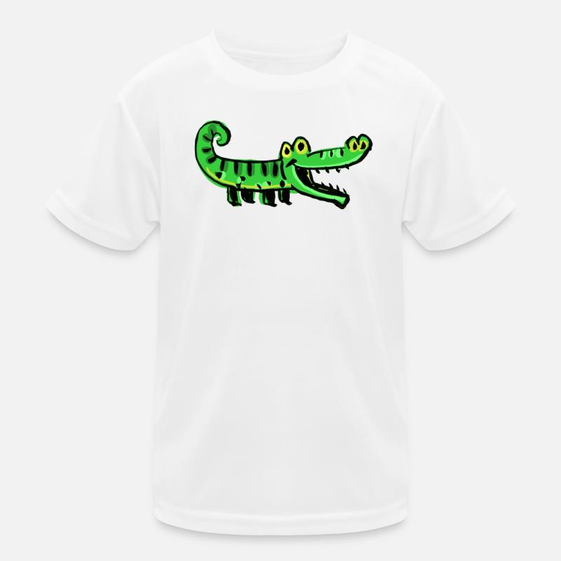 Gefährlich lustiges Krokodil Kinder Funktions-T-Shirt