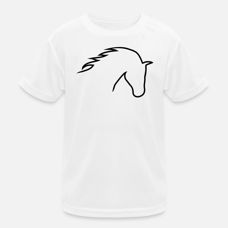 Pferdekopf Kinder Funktions-T-Shirt