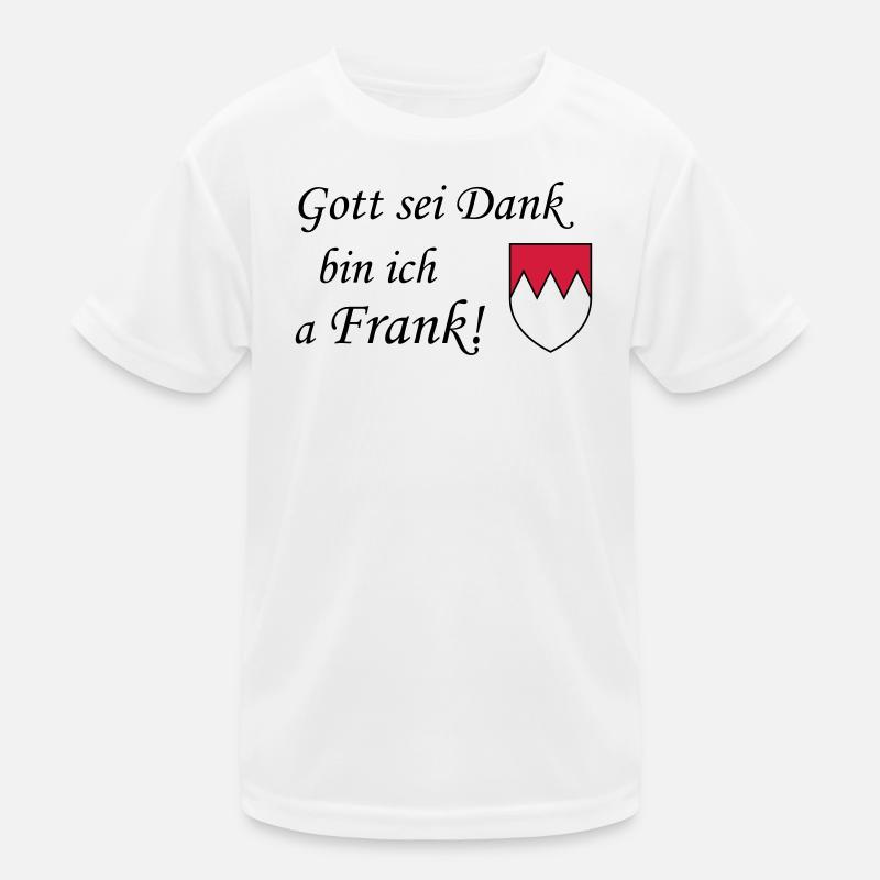 Gott sei dank Frank - Kinder Funktions-T-Shirt - Weiß