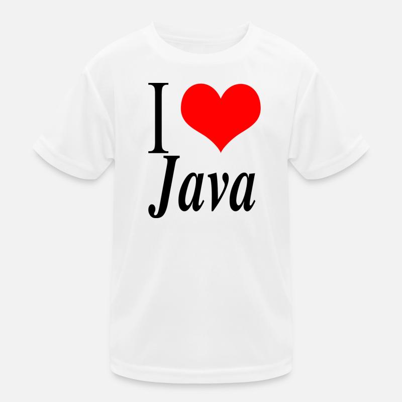 J'adore Java - T-shirt sport Enfant - blanc