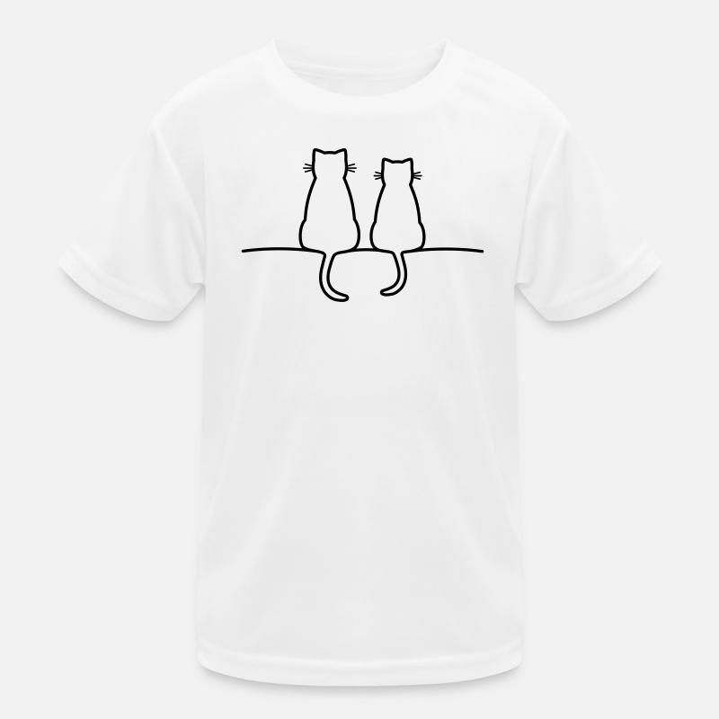 niedliche Katzen Katze Liebe Freundschaft Kinder Funktions-T-Shirt